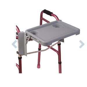 DMI Walker Tray, Rollator Mobility and Accessory Tray Table Gray